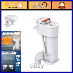 12V Electric Marine Toilet Conversion Kit Self-Priming Macerator, 5.0 GPM, Fit