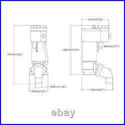 12V Electric Marine Toilet Conversion Kit Self-Priming Macerator, 5.0 GPM, Fit