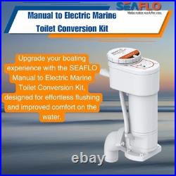 12V Electric Marine Toilet Conversion Kit Self-Priming Macerator, 5.0 GPM, Fit