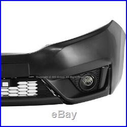 15-17 For Honda Fit Complete Front Bumper Kit Lower Grille Foglamp Factory Style