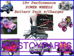 18V Volt Battery Charger Kit for 12v Power Wheels Wrangler Jeeps With$20 OPTION