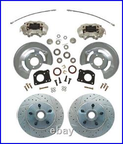 1964-69 Mustang Front Disc Brake Conversion Kit with upgraded rotors and hoses