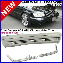 1992-1998 MB W140 S Class Complete Front Bumper Kit W140 Sedan 4Dr Exterior Trim