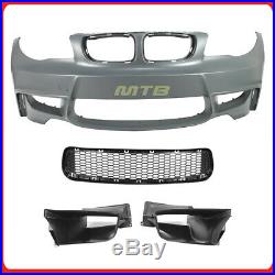 1M Style Front Bumper Conversion Kit For 08-13 BMW 1 Series E82 E88 Air Ducts
