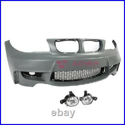 1M Style Front Bumper Kit For 2008-2013 BMW 1 Series E82 E88 with Fog Lights