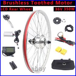 28 E-Bike Rear Wheel Conversion Kit 36V 350 Watts 28 LCD Display BrushLess Motor