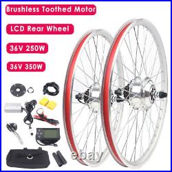 28 E-Bike Rear Wheel Conversion Kit 36V 350 Watts 28 LCD Display BrushLess Motor