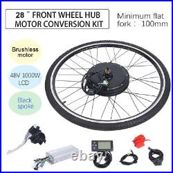 28 Electric Bike Front Wheel Conversion Kit E-Bike Conversion LCD Kit 1000W 48V
