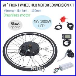 28 Electric Bike Front Wheel Conversion Kit E-Bike Conversion LCD Kit 1000W 48V