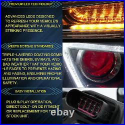 2LED Projector Headlights For 2011-2018 Volkswagen JETTA Demon Eyes Front Lamps