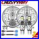 2X-7-INCH-ROUND-FLAT-HEADLIGHT-HALOGEN-CONVERSION-KIT-With-H4-BULB-NEW-UPGRADE-UK-01-qsfj