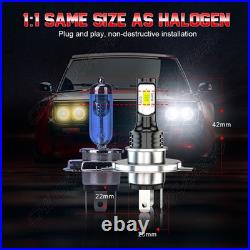2X 7 INCH ROUND FLAT HEADLIGHT HALOGEN CONVERSION KIT With H4 BULB NEW UPGRADE UK