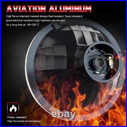 2X 7 INCH ROUND FLAT HEADLIGHT HALOGEN CONVERSION KIT With H4 BULB NEW UPGRADE UK