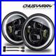 2x-7-Inch-Round-Flat-Headlight-Bulb-Halogen-Conversion-Kit-With-Drl-Upgrade-New-01-uo