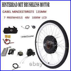 48V 1KW Electric Bike Ebike Rear Wheel Conversion Kit E-bike Motor LCD Kit 28