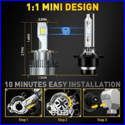 4X D2S D2R LED Headlight Bulb Upgrade HID Xenon Super White 6000K Conversion Kit