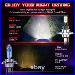 7 INCH ROUND FLAT HEADLIGHT HALOGEN CONVERSION KIT WITH WithH4 BULB UPGRADE NEW