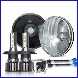 7 Inch Round Domed Headlight Led Conversion Kit With H4 Bulb New Upgrade 6000k