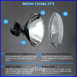 7 Inch Round Domed Headlight Led Conversion Kit With H4 Bulb New Upgrade 6000k