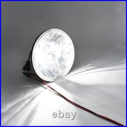 7 Inch Round Flat Headlight Halogen Conversion Kit With H4 Bulb Upgrade New Uk