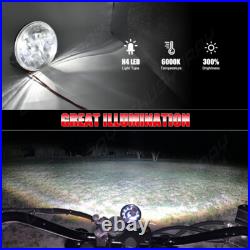 7 Inch Round Flat Headlight Halogen Conversion Kit With H4 Bulb Upgrade New Uk