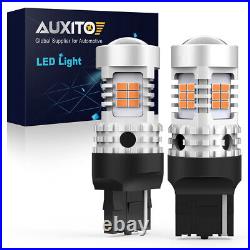 8PCS AUXITO 7443 7440 Amber LED Front Turn Signal Light Bulbs CANBUS Error Free