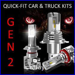 9012 LED Conversion Kit QUICK FIT G2 Car Headlamp Bulb Upgrades Pure White