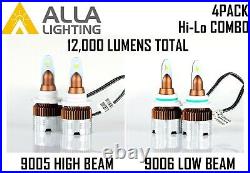 Alla Lighting LED hi lo Beam hd-light Replacement bulbs upgrade Kit, White