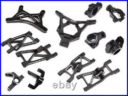 Black CNC Machined Suspension Upgrade Kit for Losi 1/10 2WD 22S Drag Car