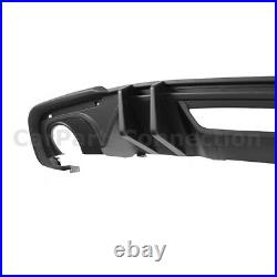 Black Rear Diffuser For Ford Mustang 18-Up Coupe Convertible Big Fin Style