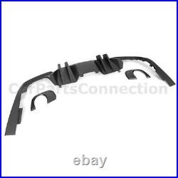 Black Rear Diffuser For Ford Mustang 18-Up Coupe Convertible Big Fin Style