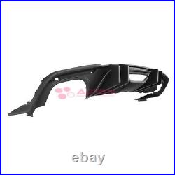 Black Rear Diffuser For Mustang 18-Up GT Coupe Convertible Big Fin Quad Tip