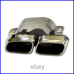 C63s Facelift Style Rear Diffuser Quad Exhaust Tip Chrome For W205 15-20 C-Class