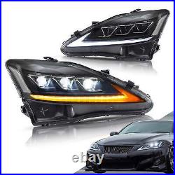 CLEAR REFLECTOR FULL LH+ RH LED Headlights Headlamps for 06-12 IS250 IS350 IS300