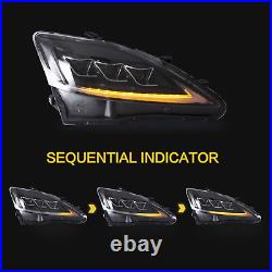 CLEAR REFLECTOR FULL LH+ RH LED Headlights Headlamps for 06-12 IS250 IS350 IS300