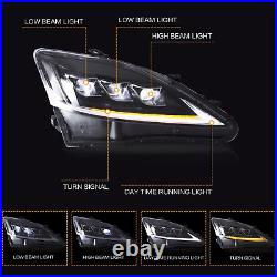 CLEAR REFLECTOR FULL LH+ RH LED Headlights Headlamps for 06-12 IS250 IS350 IS300