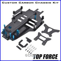 Carbon Chassis Conversion Upgrades Kit for Tamiya Top Force EVO. 4WD Buggy Car