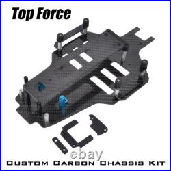 Carbon RC Chassis Conversion Upgrades Kit for Tamiya Top Force EVO 4WD Buggy Car