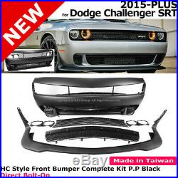 Challenger 2015-2020 SRT Models HC Style Front Bumper Cover Hellcat Complete Set