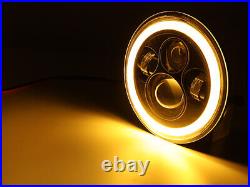 Classic Car 7 Domed Lens H4 led Headlight Headlamp Conversion Kit 2pcs Upgrade