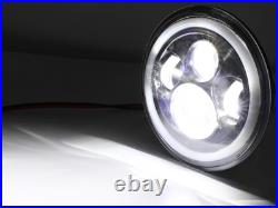 Classic Car 7 Domed Lens H4 led Headlight Headlamp Conversion Kit 2pcs Upgrade