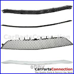Complete Front Bumper Kit For 14-17 Mercedes S Class AMG Style Black Trim W222