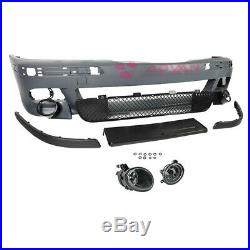 Conversion Front Bumper M5 Style Cover For BMW 5 Series E39 97-03 Two Fog Lights
