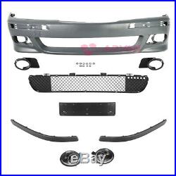 Conversion Front Bumper M5 Style Cover For BMW 5 Series E39 97-03 Two Fog Lights