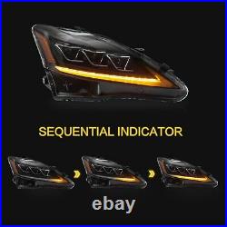 Customized AMBER FULL LED Headlights Headlamps for 2006-2012 IS250 IS350 IS300