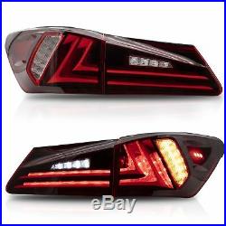 Customized RED CLEAR LED Taillights for 2006-2012 Lexus IS 220/250/350