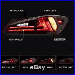 Customized RED CLEAR LED Taillights for 2006-2012 Lexus IS 220/250/350