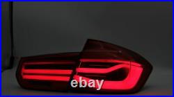 Customized RED LED Taillights with Sequential Turn Signal for 13-18 BMW F30 F80