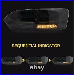 Customized SMOKED LED Tail Lights with Sequential Turn for 11-14 VW Jetta MK6