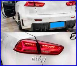 Customized VLAND RED LED Tail Lights with Sequential Turn Sig 08-17 Lancer